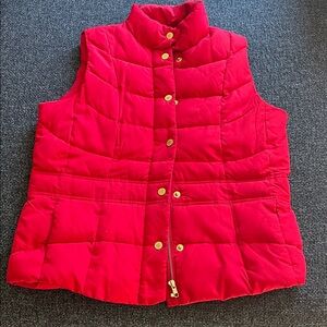 Crown & Ivy Bright Red Puffer Vest